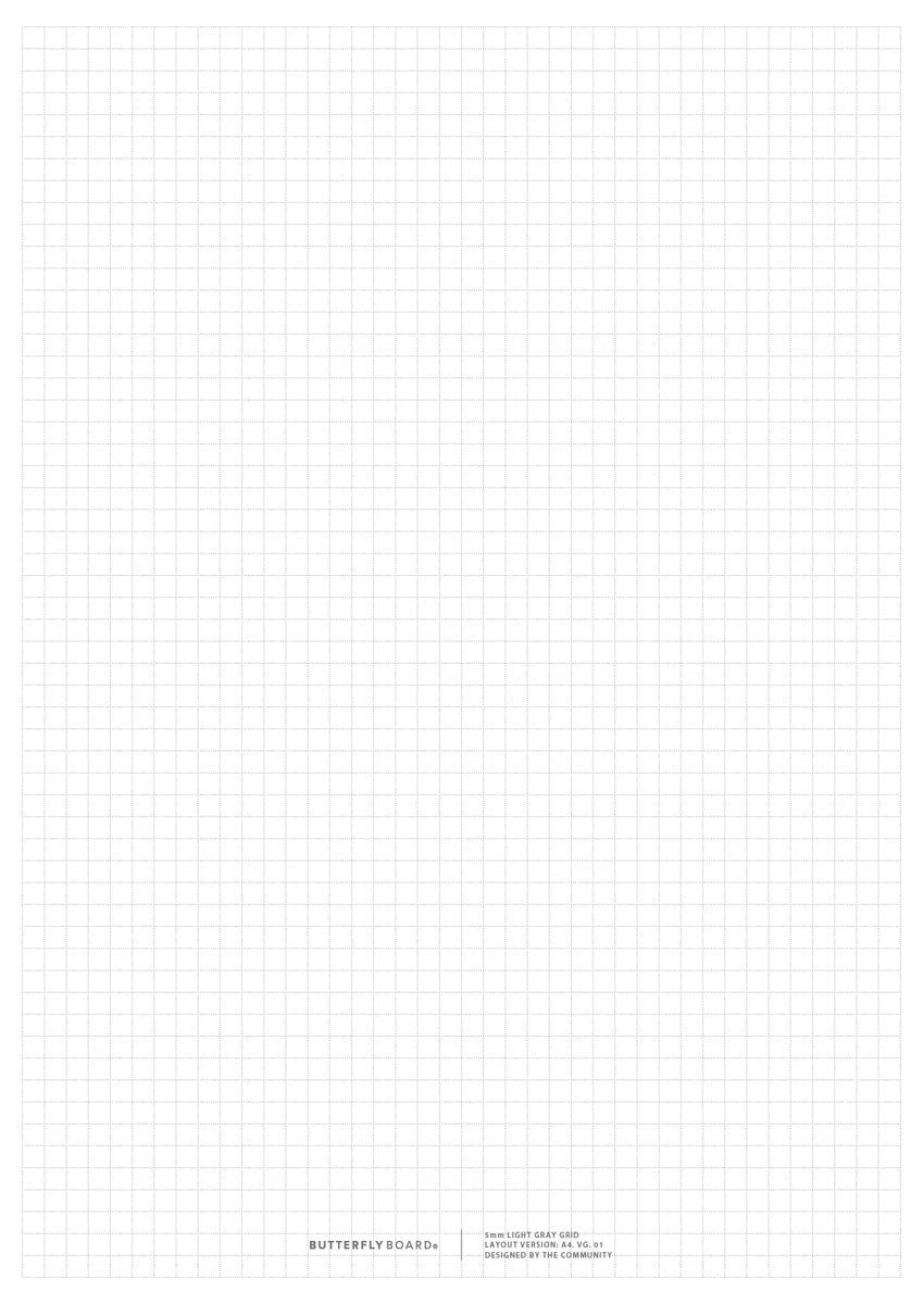A4 方眼紙 使用感あり ダウンロード無料】A4印刷用｜5mm方眼（縦） – BUTTERFLYBOARD®